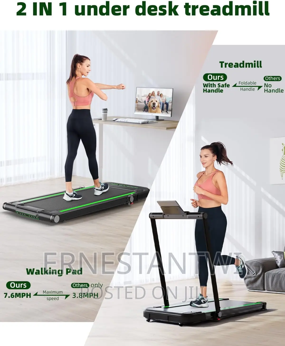 2-in-1 Foldable Treadmill From THERUN, UK