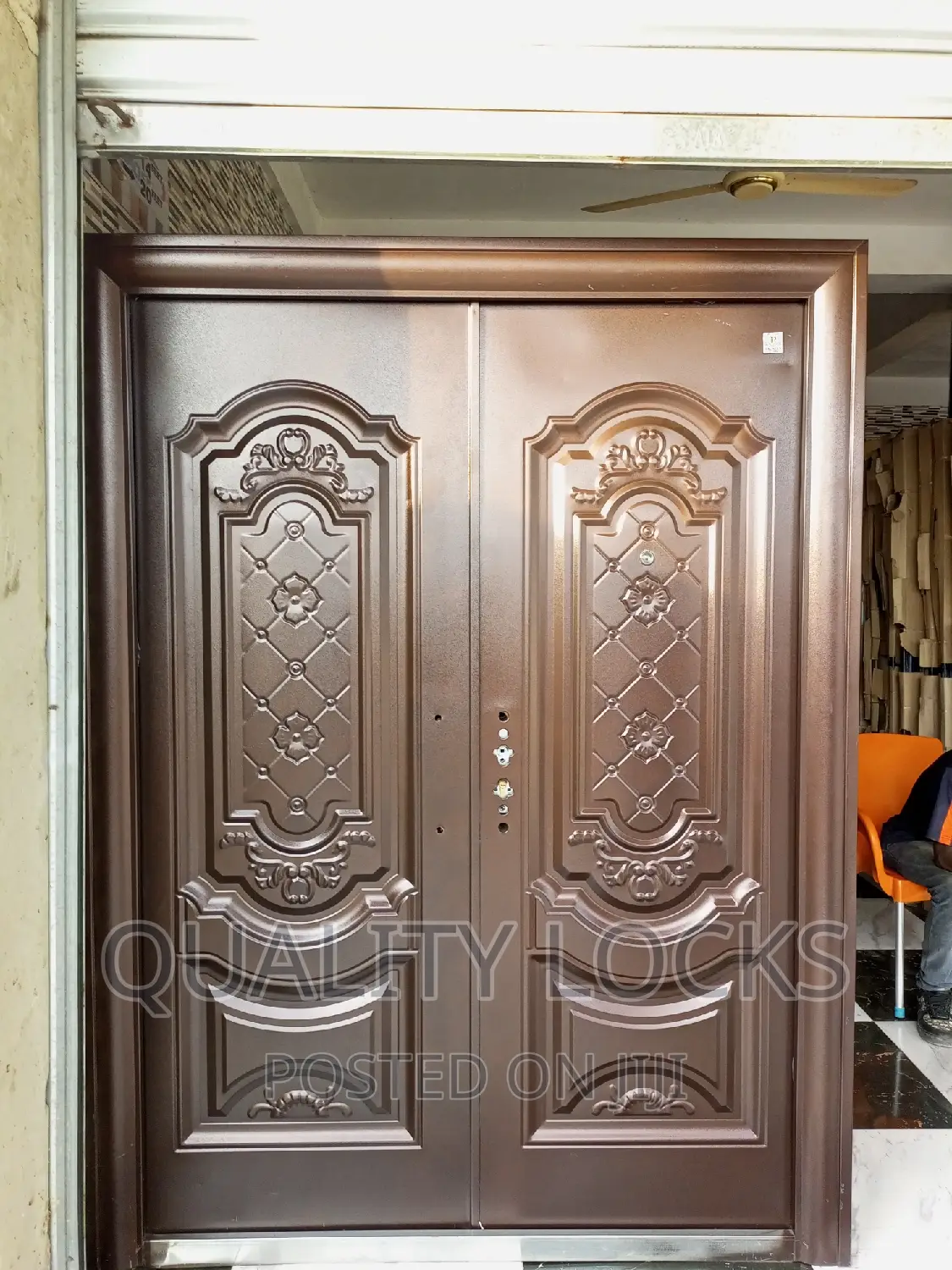Double Locks Steel Door
