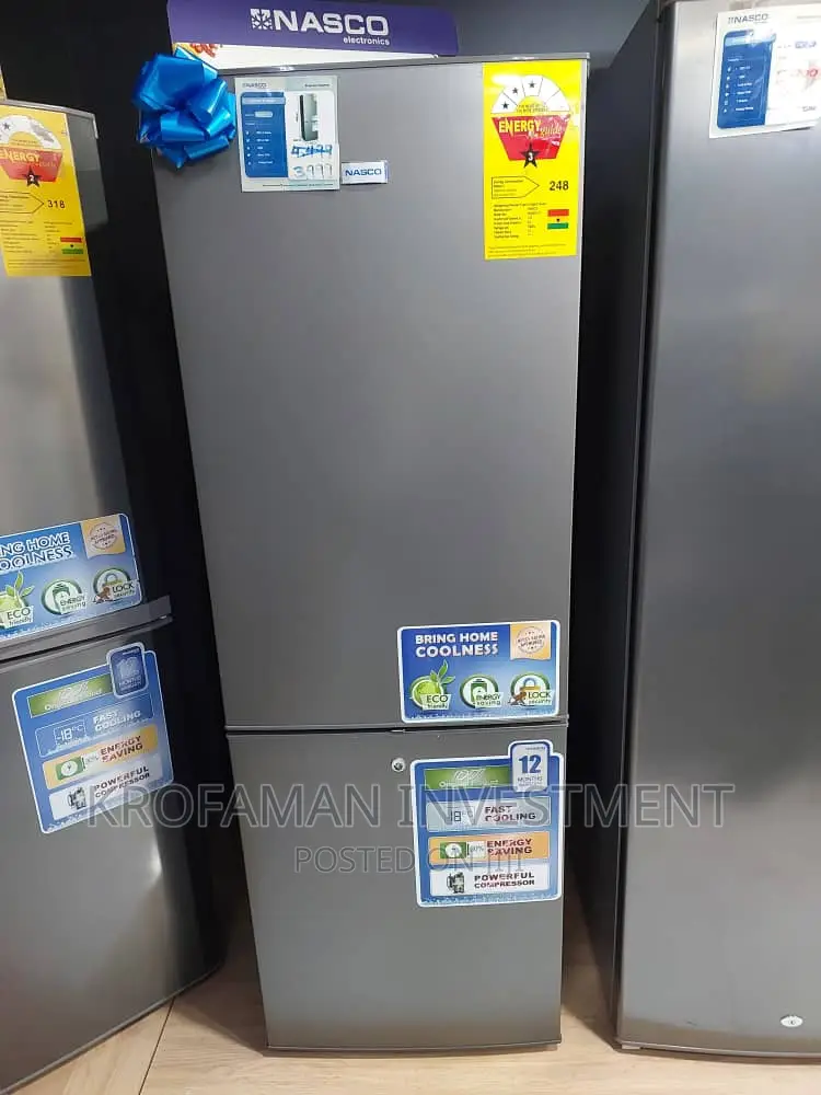 Nasco Nasd2-27 186litre Double Door Bottom Freezer Fridge
