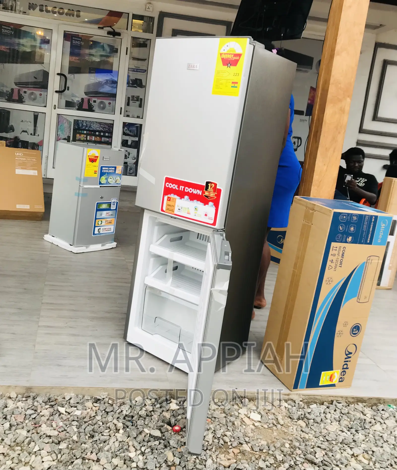 Energy Efficient Zara 240bf Double Door Fridge(Gray).
