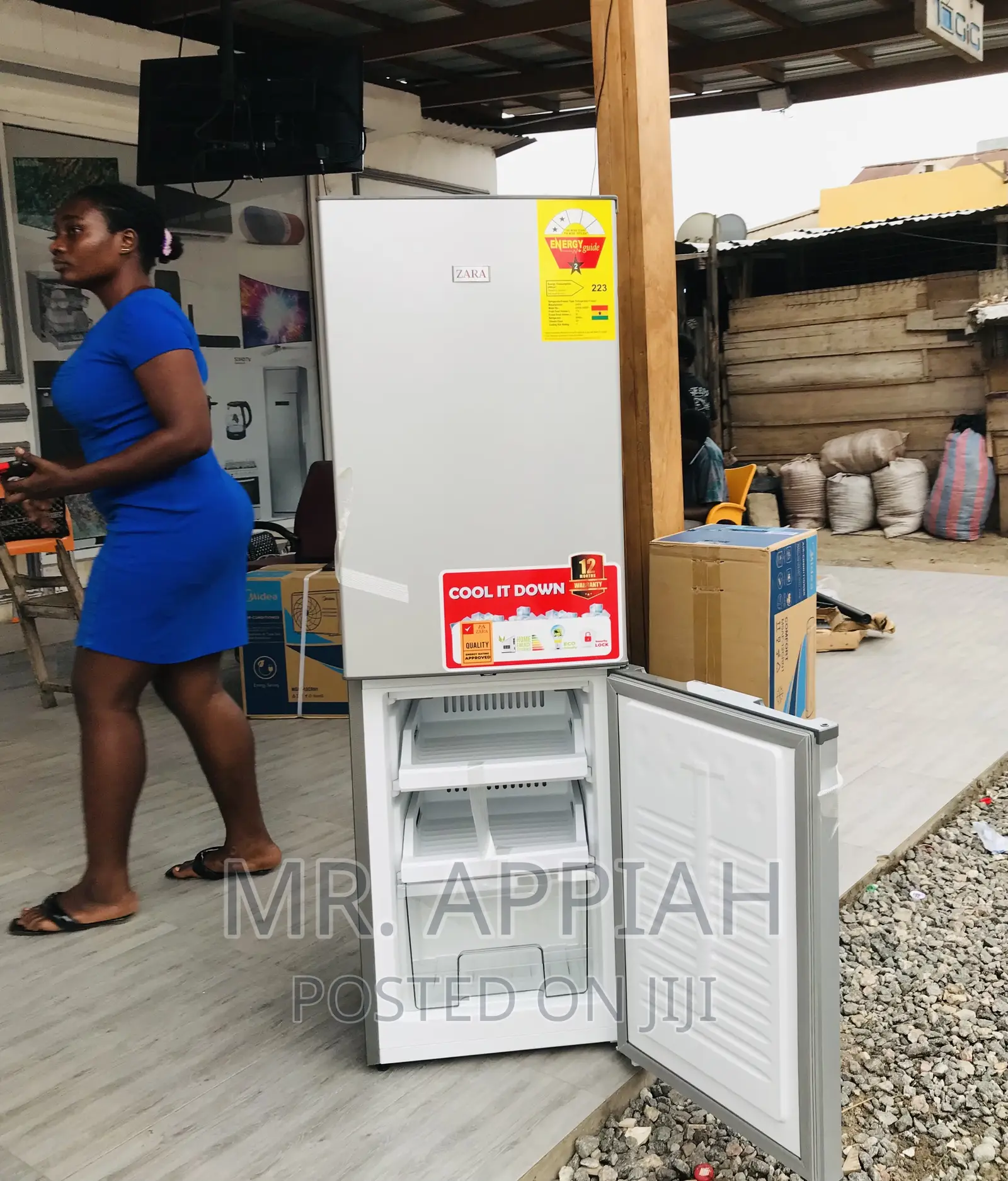 Energy Saving Zara 240bf Double Door Fridge(Gray).