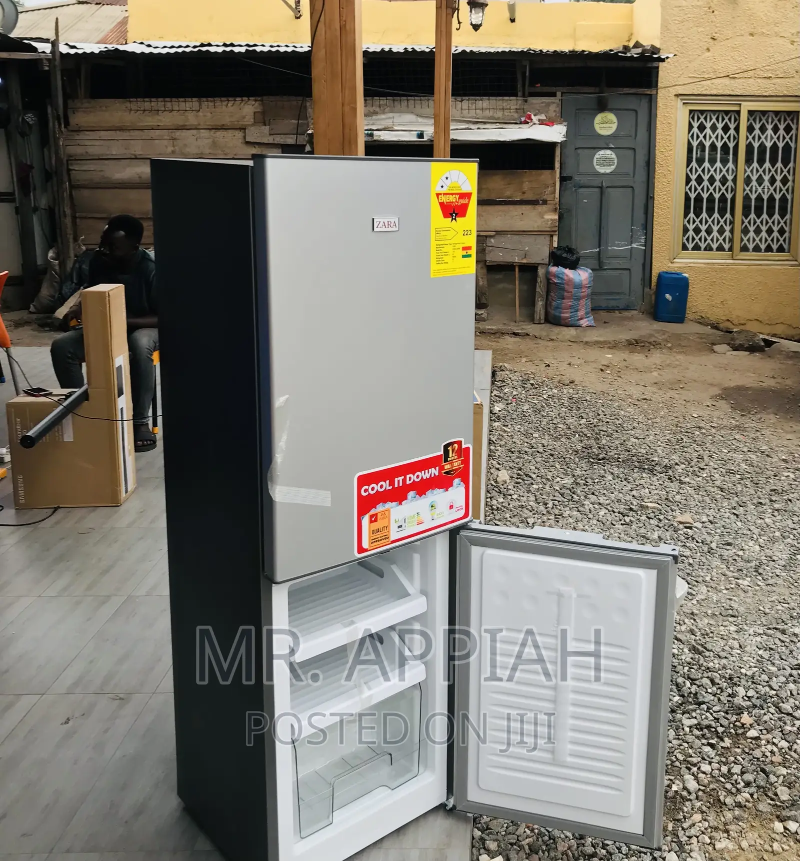 Energy and Cost Saving Zara 240bf(Gray) Double Door Fridge