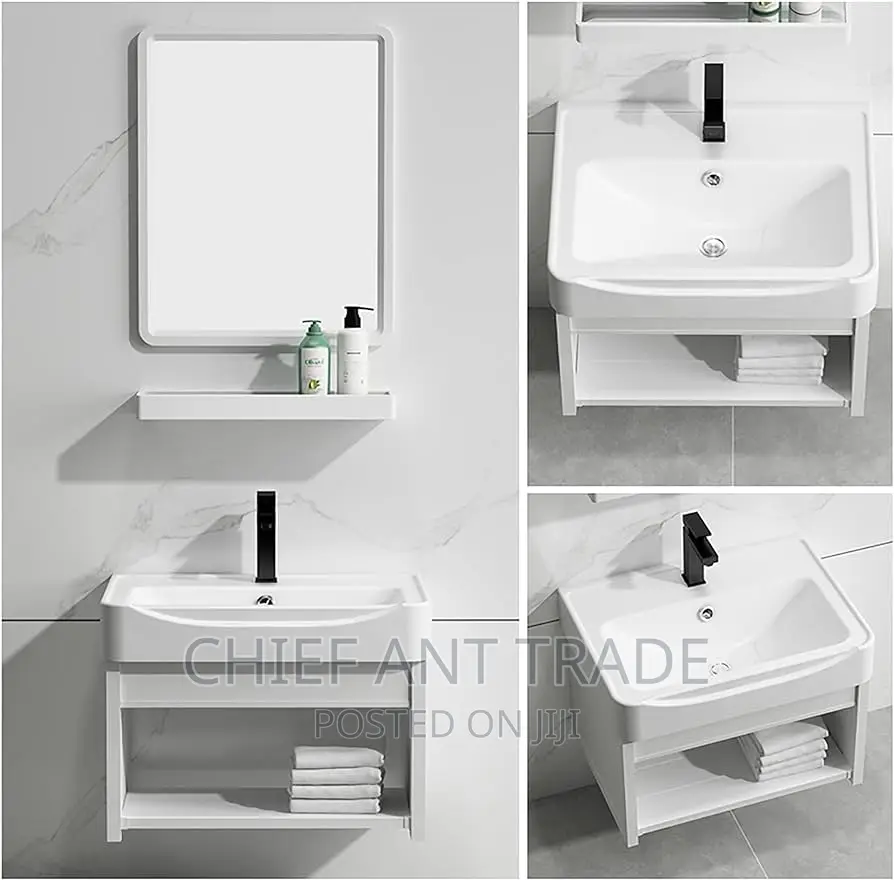 Cabinet Basin + Mirrior Glass Stand