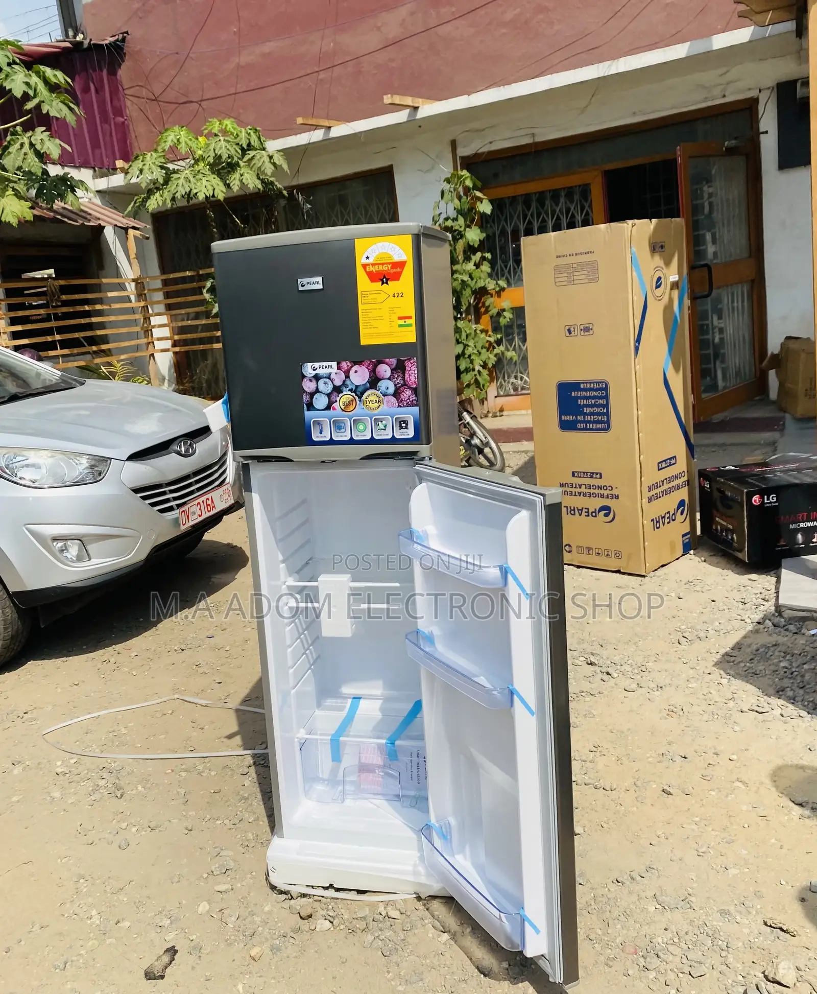Long Lasting Pearl PF-270 Ix Double Door Electric Fridge.