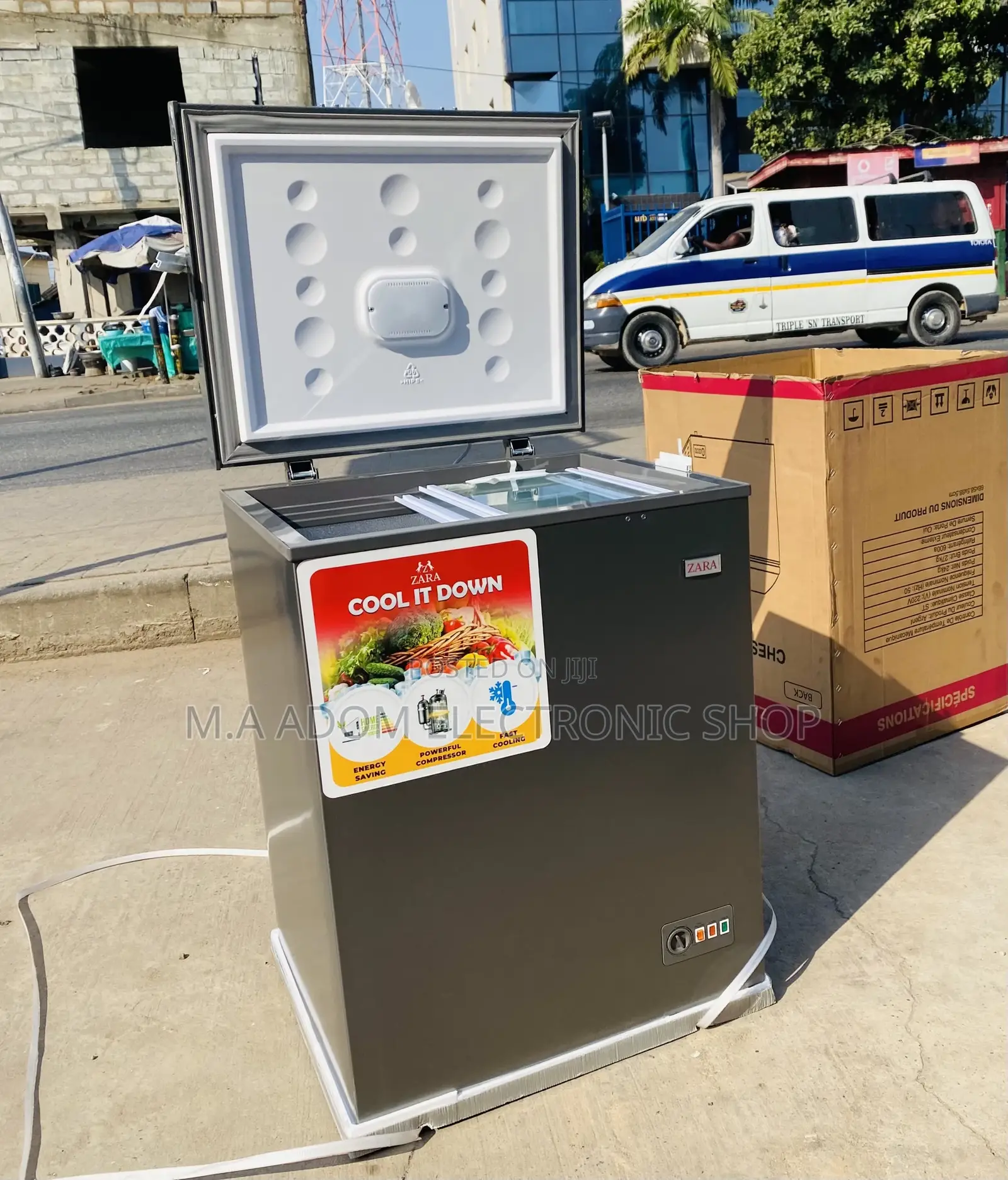 Stainless Steel Zara 260cf Single Door Electric Freezer.,