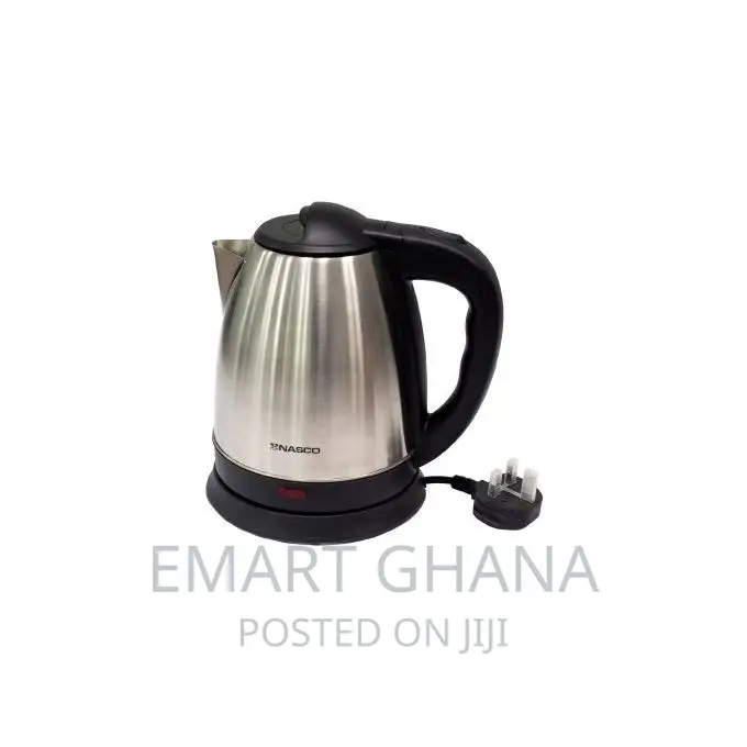 Nasco KES4116-GS Electric Kettle - 1.7L - Black/Silver