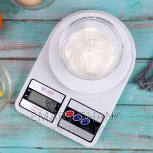 LCD Digital Kitchen Measuring Tool Food Weighing Scales Whit