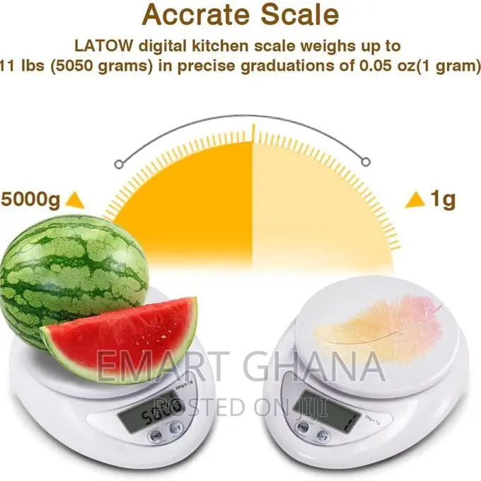 Electronic Kitchen Scale - White