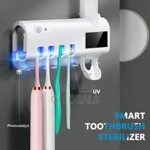Automatic Toothpaste Dispenser, Toothbrush Holder