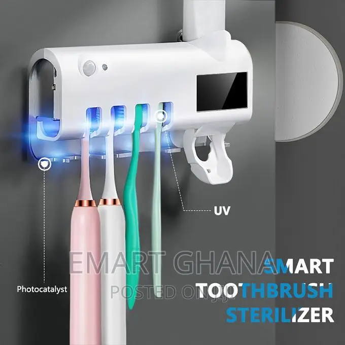 Automatic Toothpaste Dispenser, Toothbrush Holder