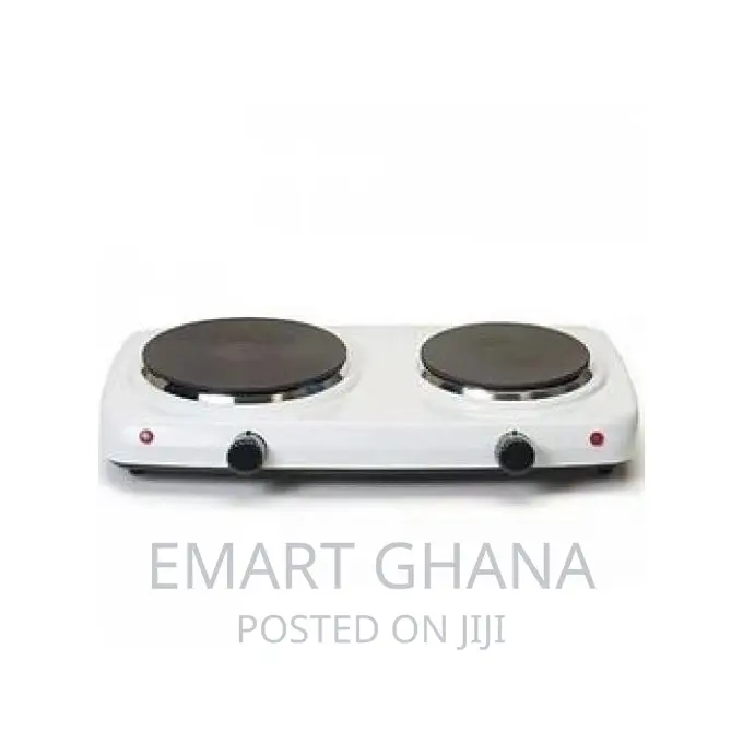 High Performance Electric Hot Plate - 2 Burner - White + Ket