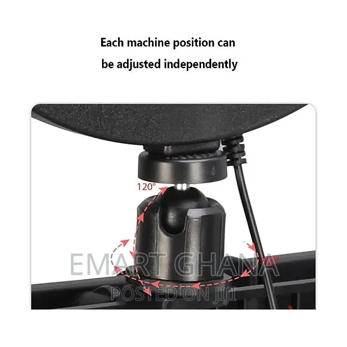 LED Selfie Ring Light Desktop Stand Dual Phone Holder Live S