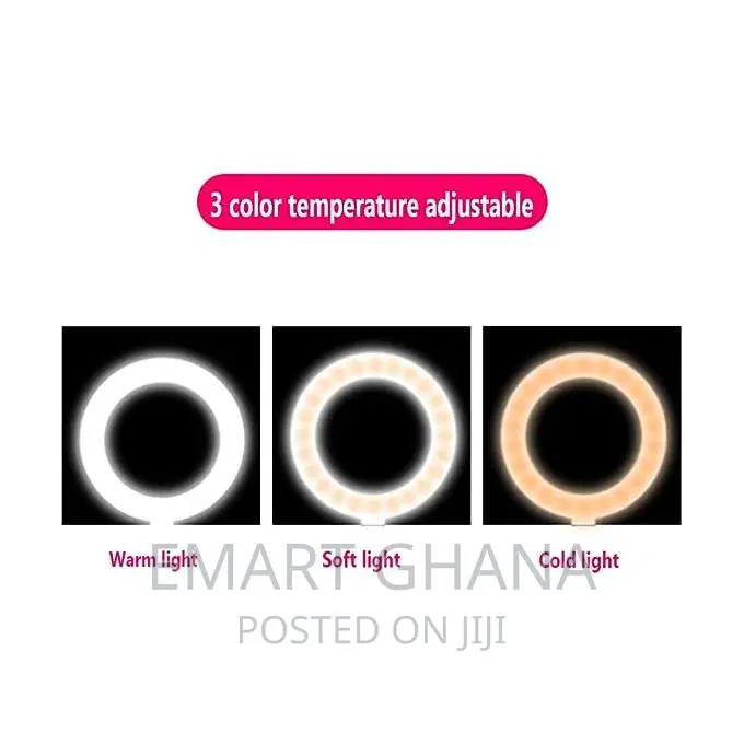 LED Selfie Ring Light Desktop Stand Dual Phone Holder Live S