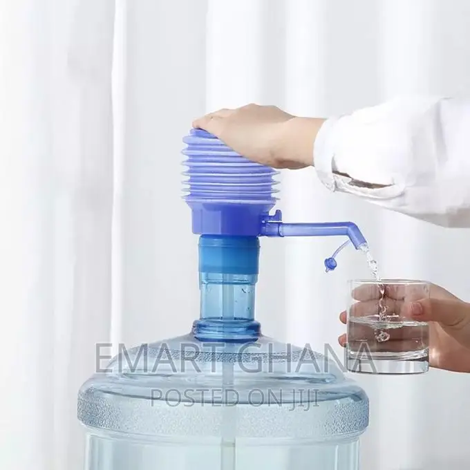 Manual Hand Press Water Dispenser Pump - Blue