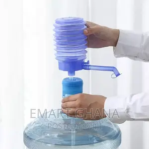 Manual Hand Press Water Dispenser Pump - Blue