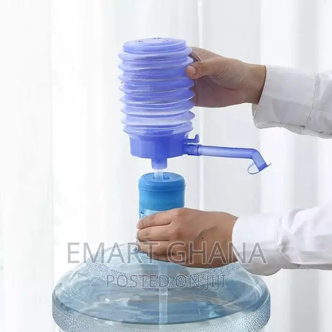 Manual Hand Press Water Dispenser Pump - Blue