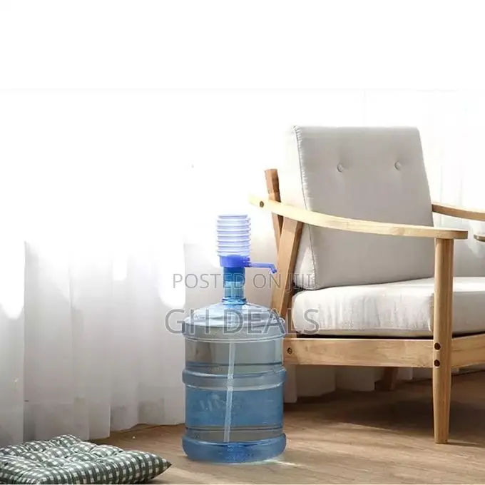Manual Hand Press Water Dispenser Pump - Blue