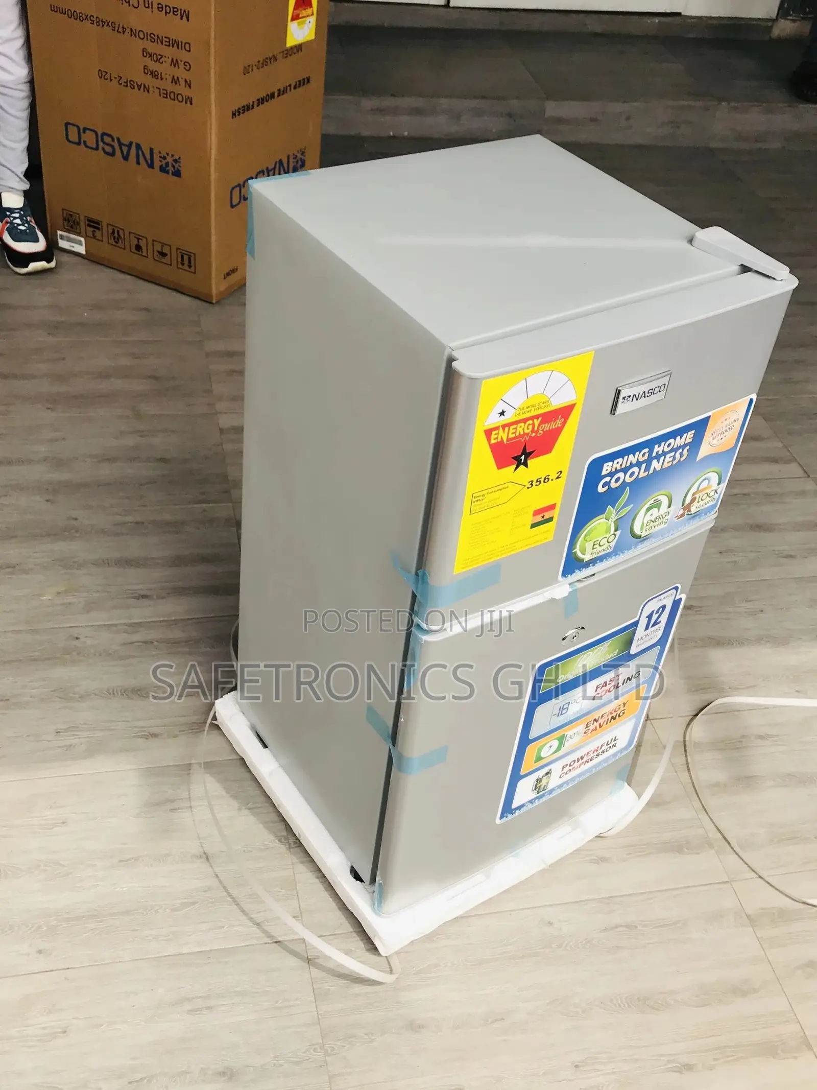 Doubledoor Topfreezer Gray Nasco Nasf2-120 Electric Fridge