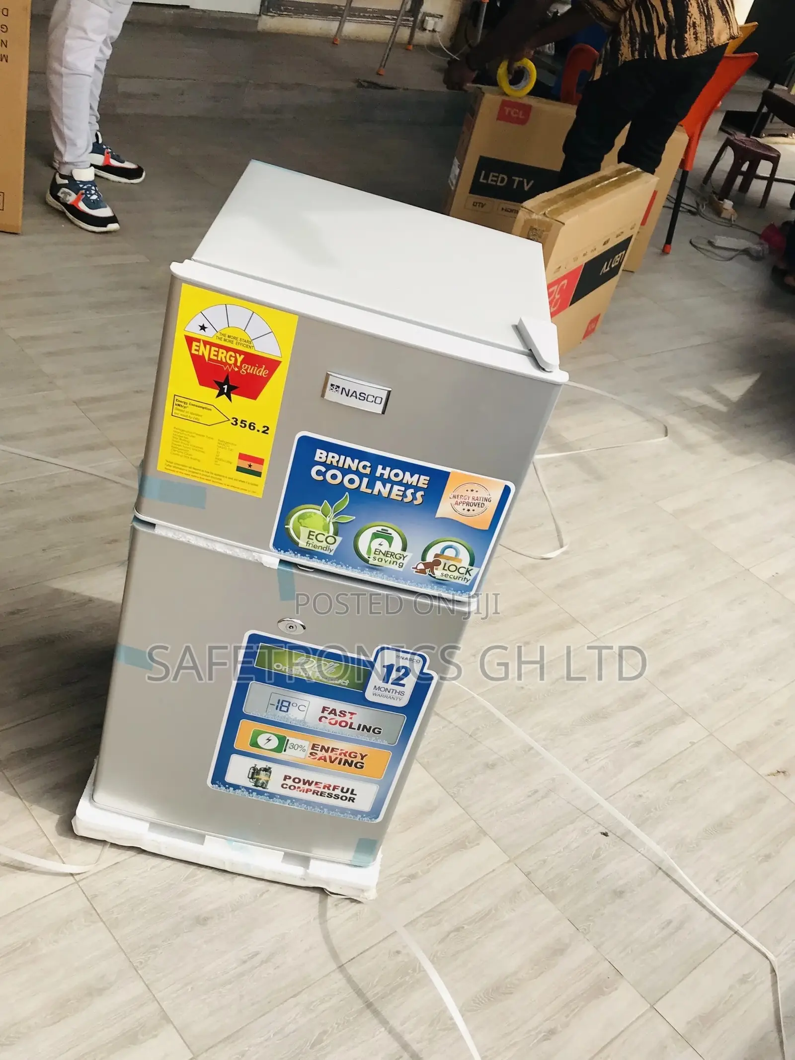 Nasf2-120 Doubledoor Topfreezer Gray Nasco Lasting Fridge