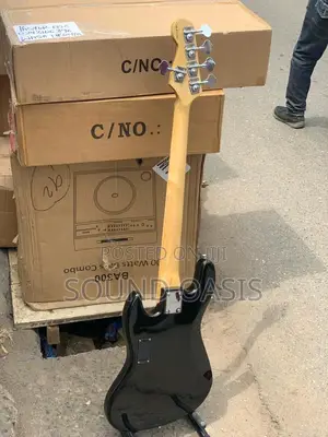 Fender Active Jazz Bass Guitar (Black-red)