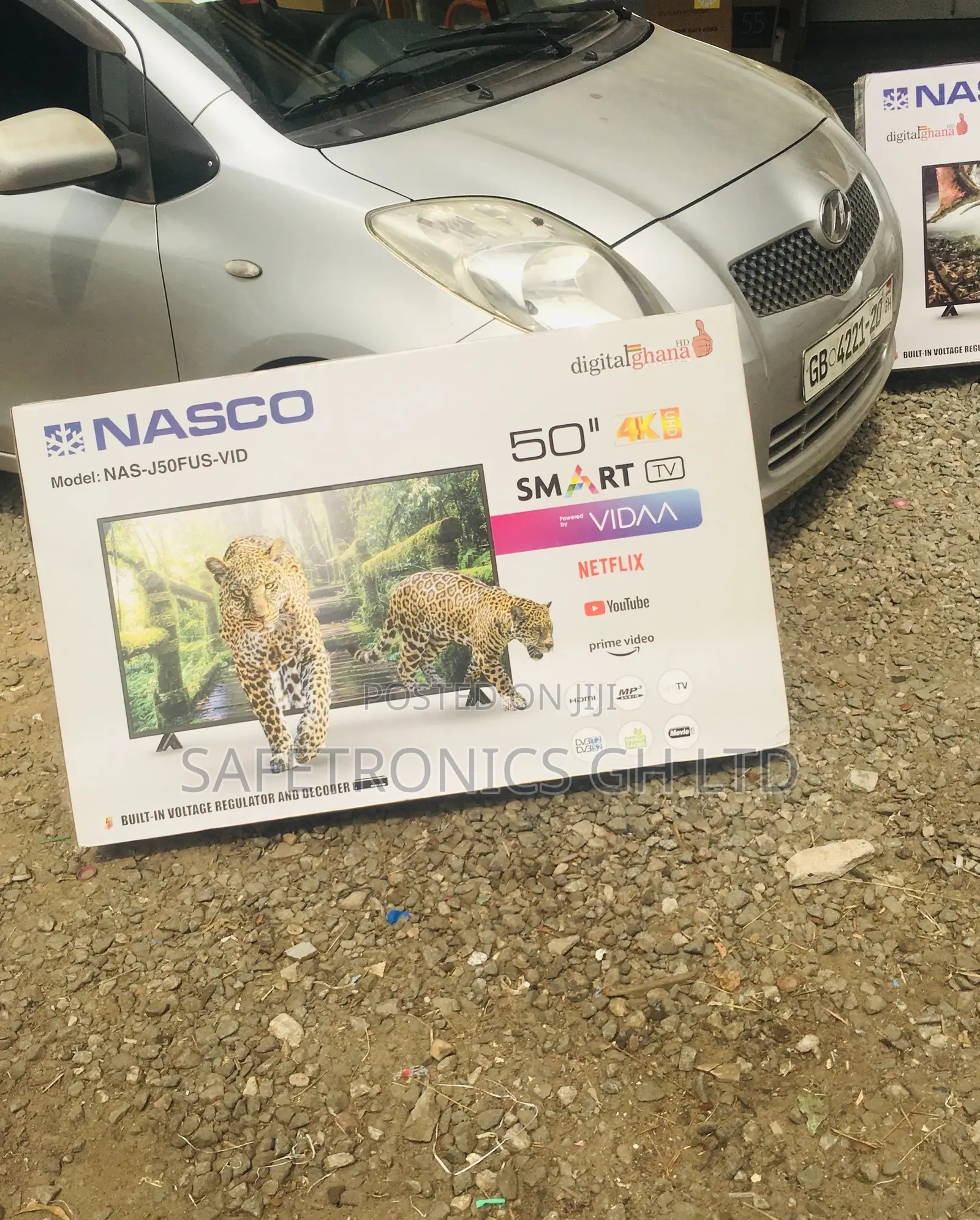 Electric Smart Black Nasco 50 Inches Glossy LED Tv
