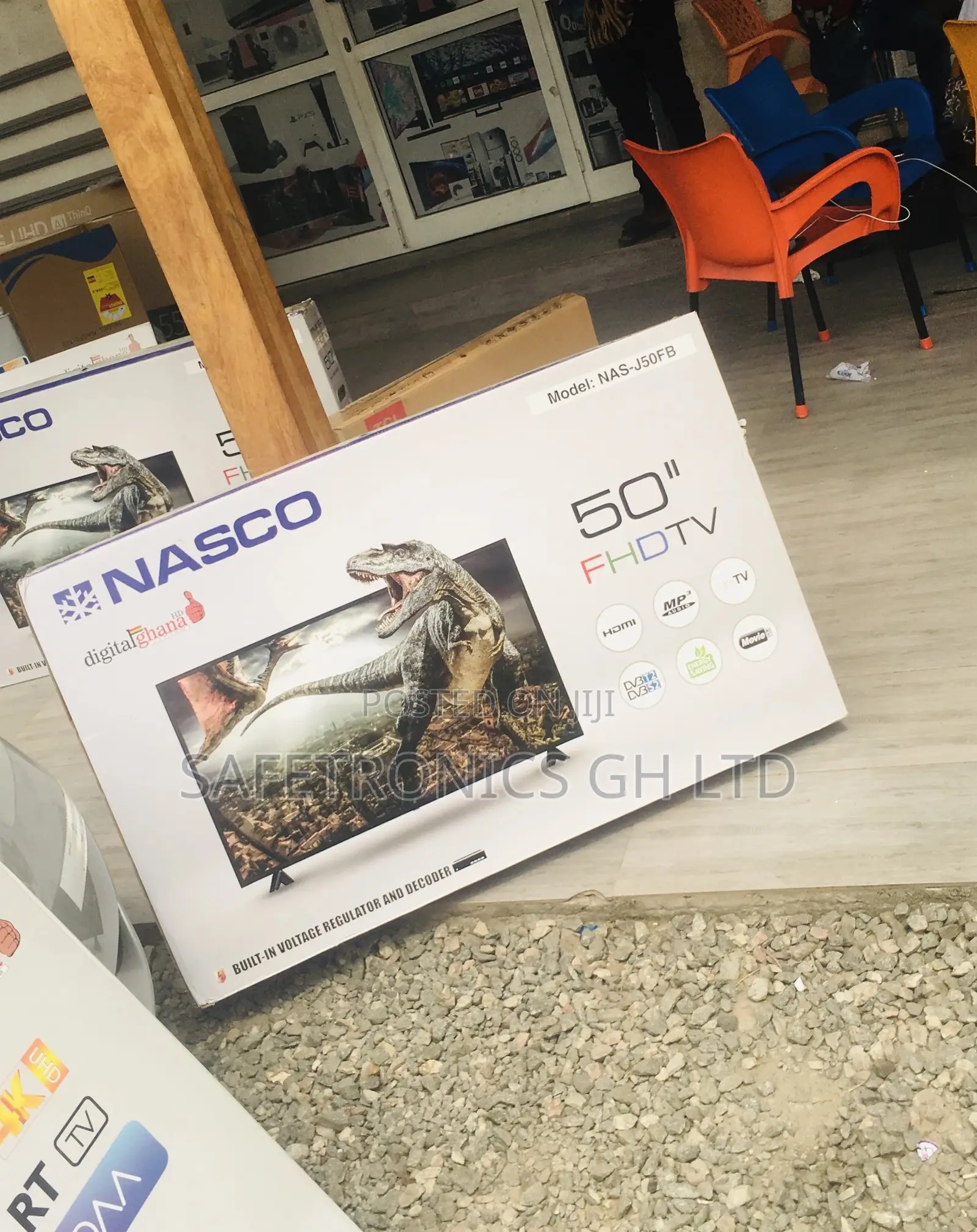 Black Digital 50 Inches Glossy LED Electric Full HD Nasco Tv