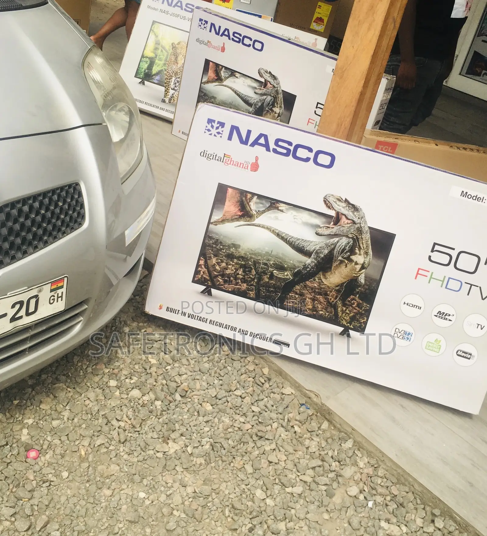 Black Digital 50 Inches Glossy LED Electric Full HD Nasco Tv