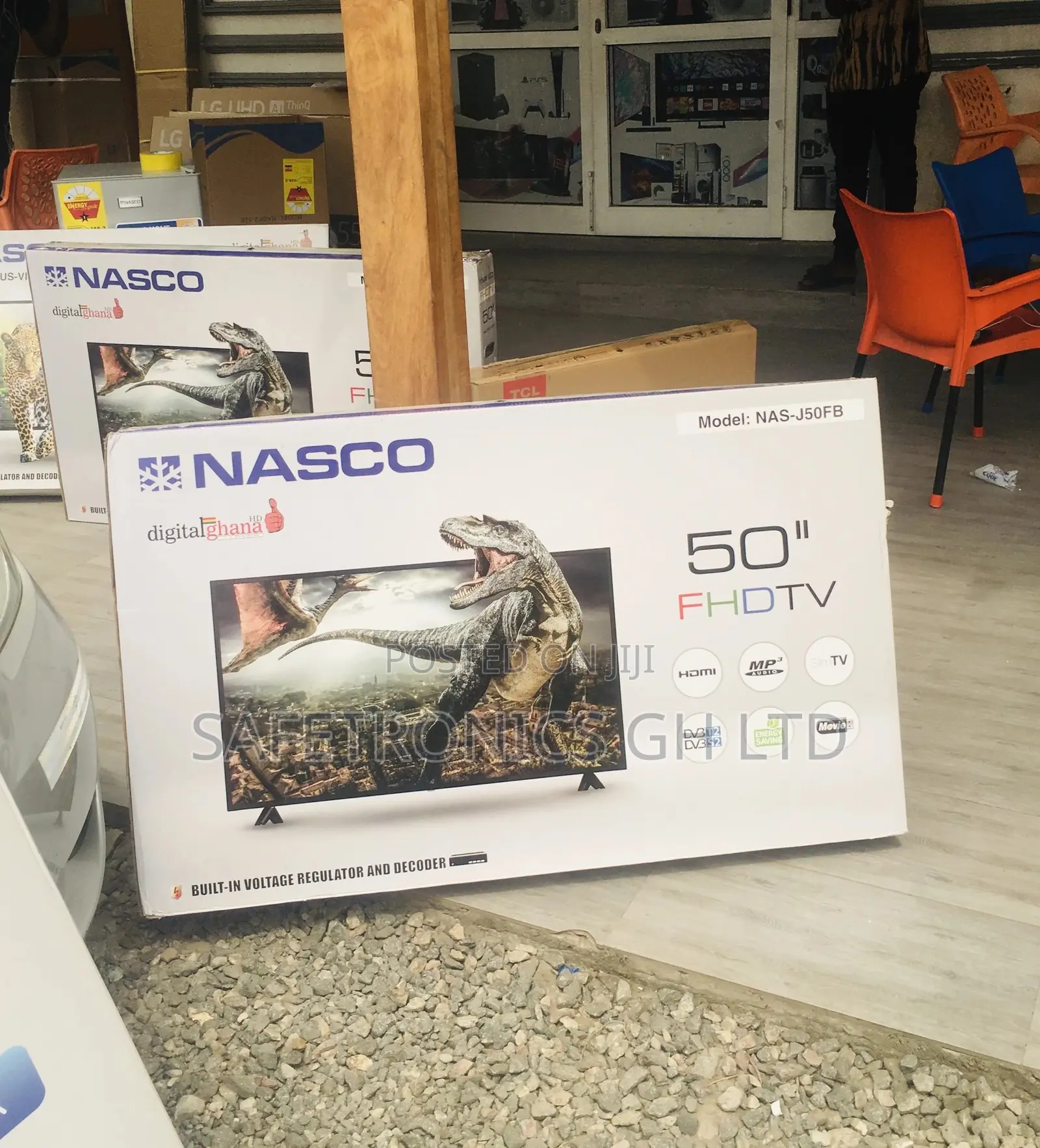 Digital Nasco 50 Inches Full Black Electric Glossy LED Tv
