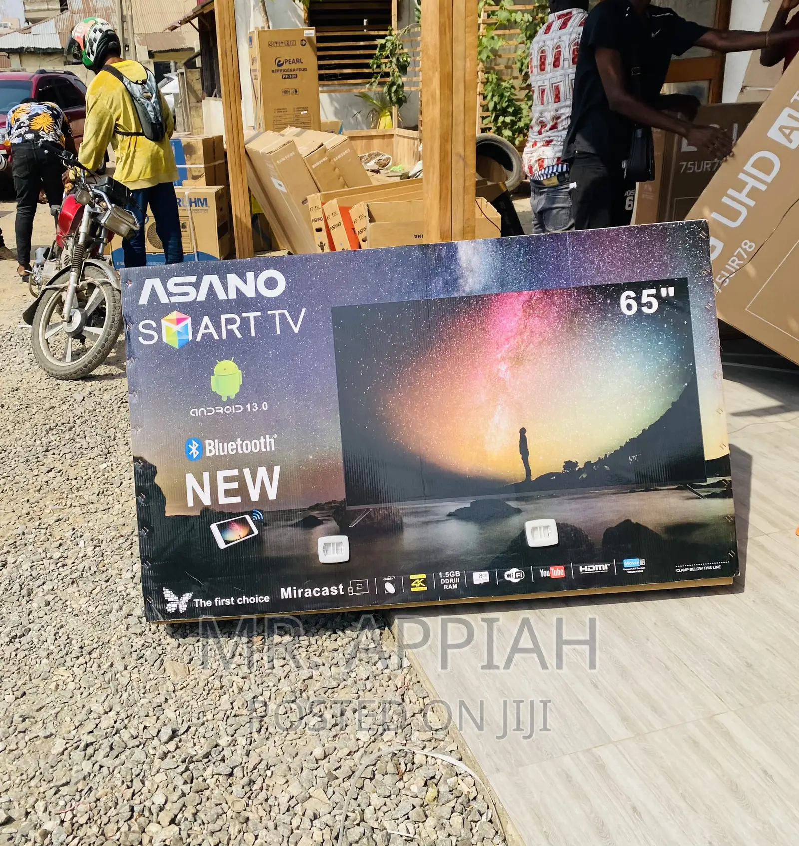 Energy Sufficient Asano 65 Inch Uhd Smart Led Tv,Black.