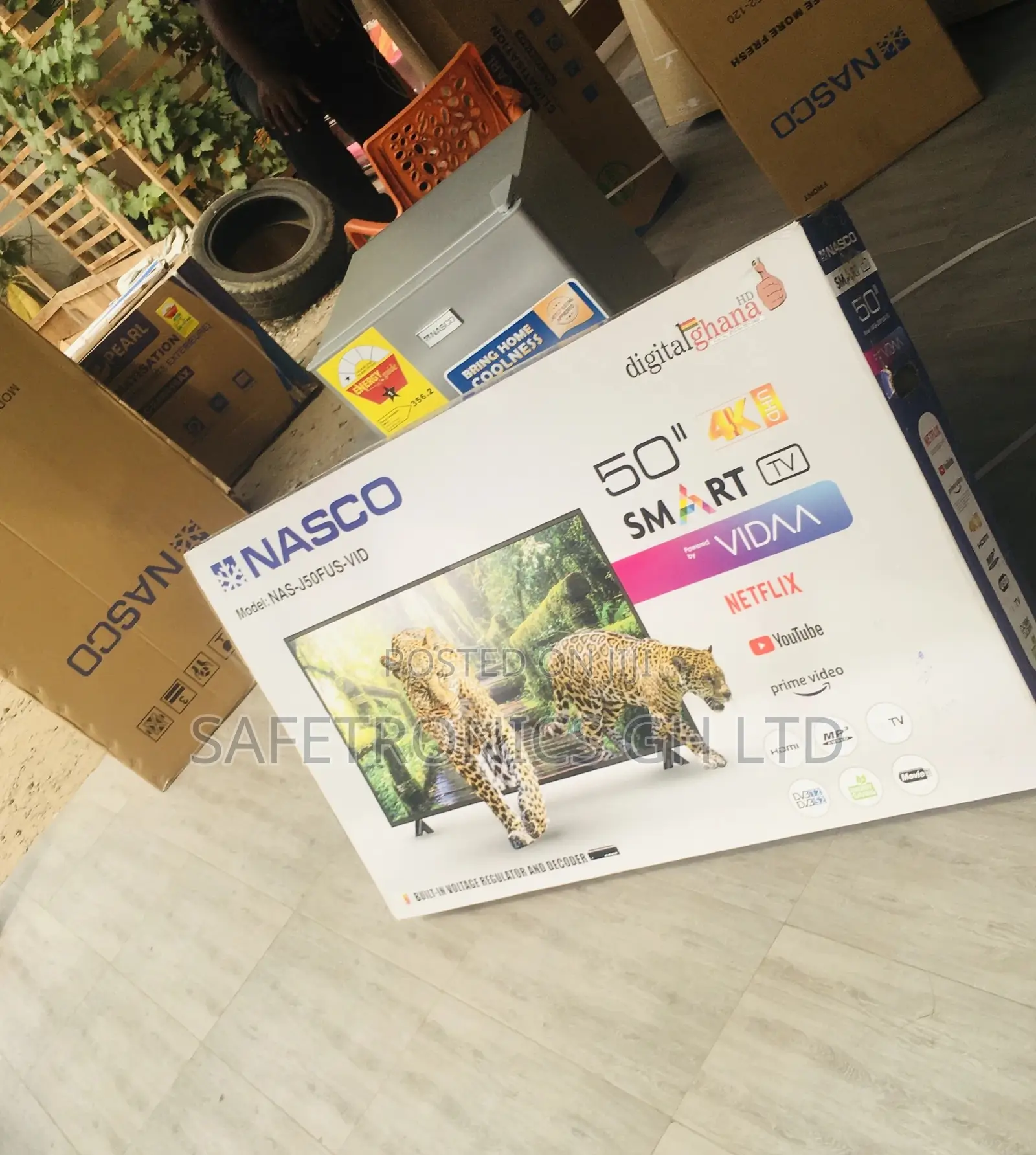 Glossy Nasco Electric Smart 50 Inches Black LED Tv