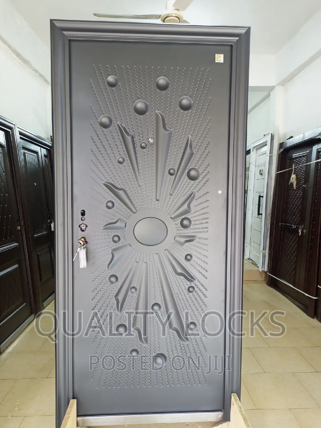 Secured Locks Black Door