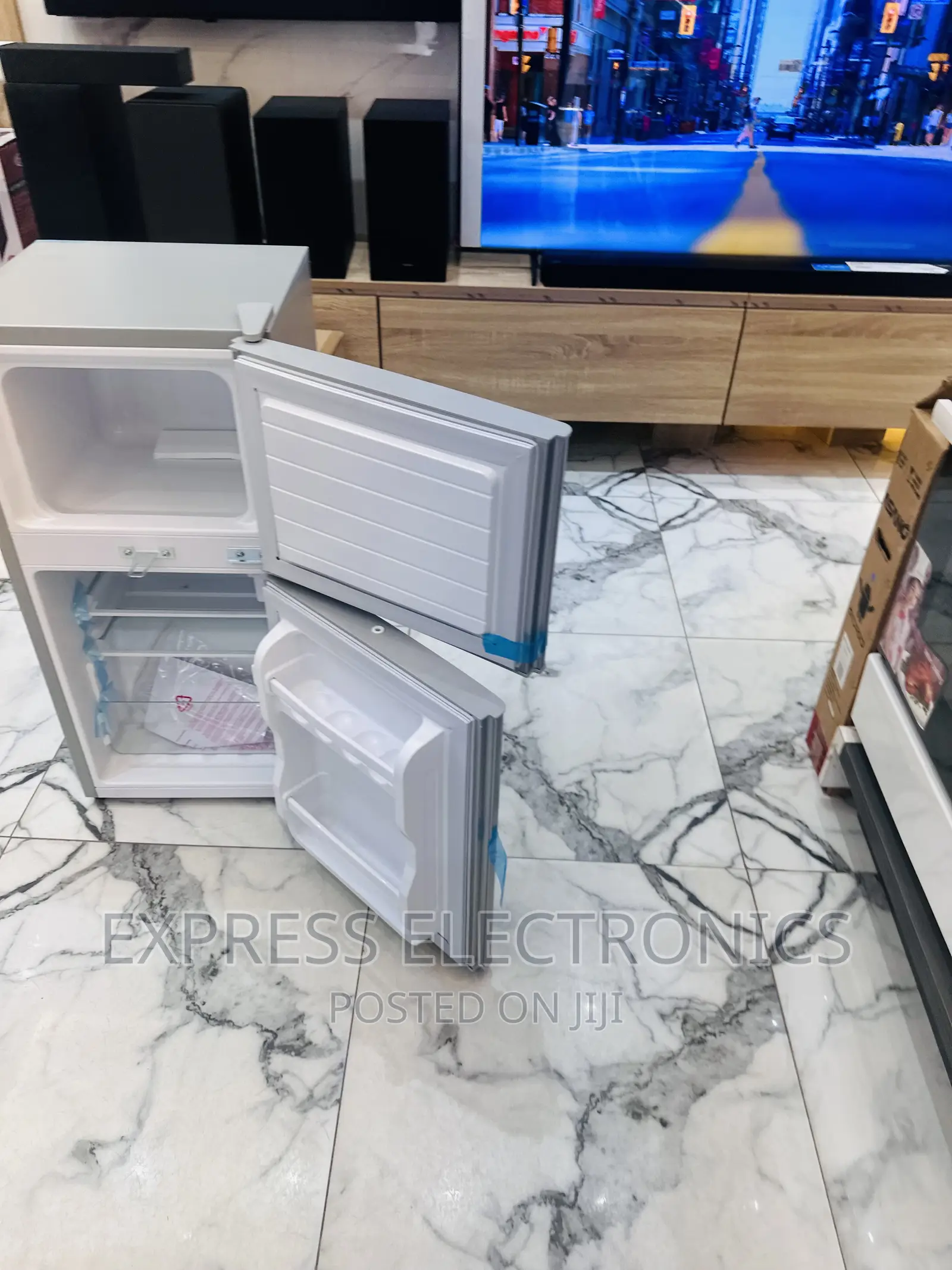Nasco-120 Nasco Double Door Table Top Fridge Grey