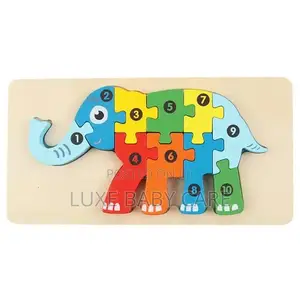 Wooden Jigsaw Puzzle for Preschoolers (Elephant)