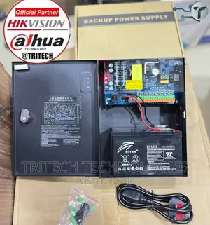 Power Supply CCTV With Backup Battery 10amps And Powercable