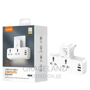 Original LDNIO Socket 1 USB-C and 2 USB-A Fast Charger