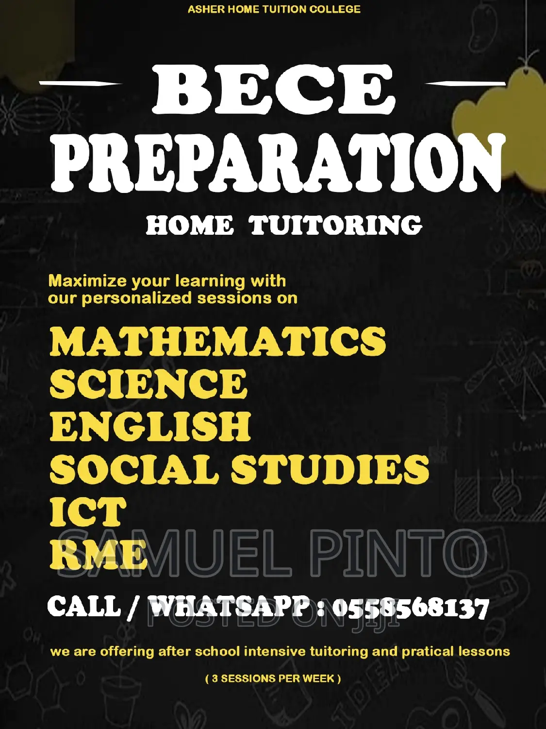 2026 Bece Preparation Home Tuition