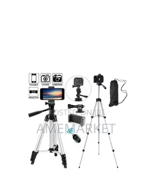 Phone Tripod Stand With Bluetooth Remote Control. Live Video