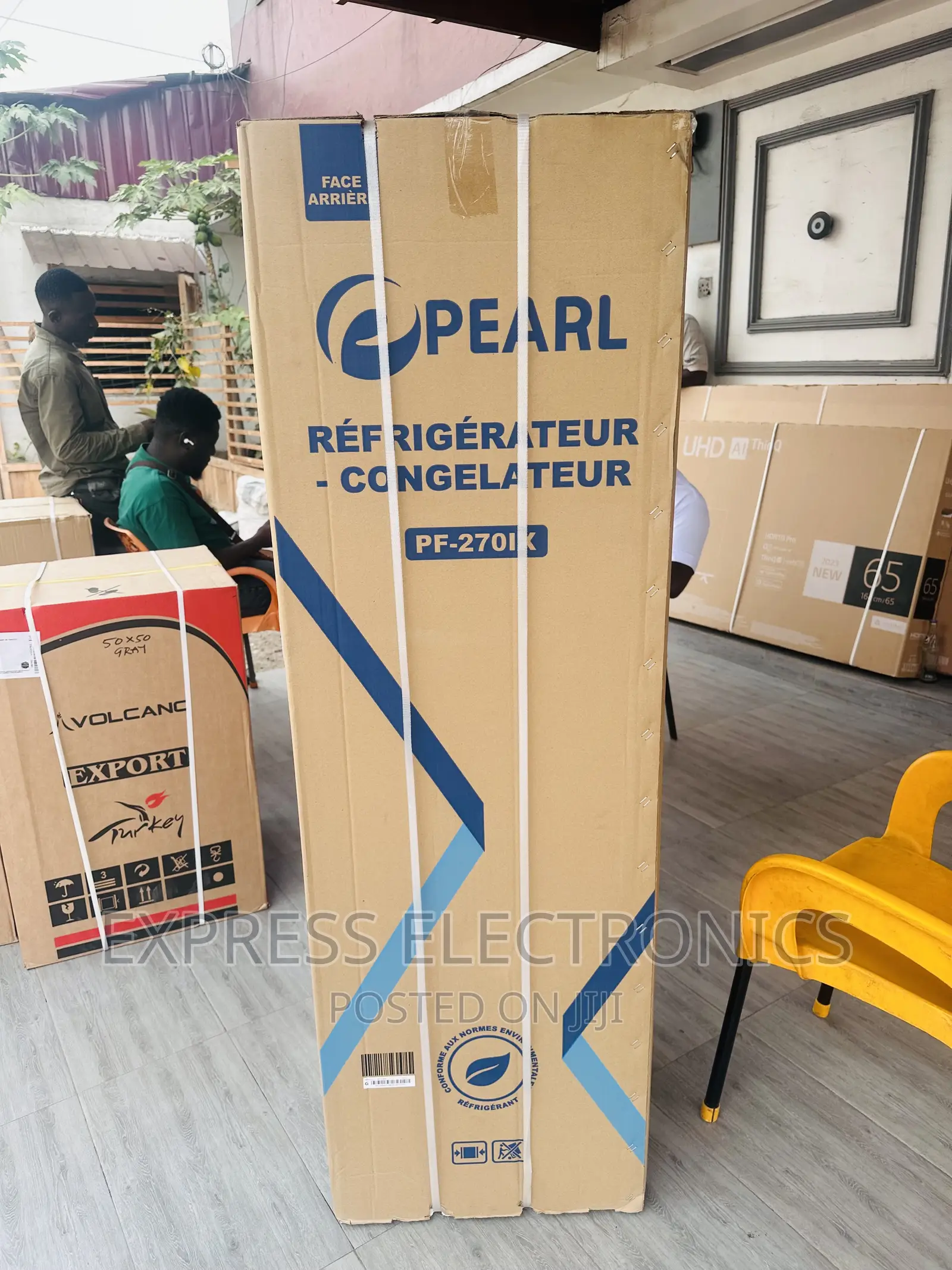 PF-270 Double Door Fridge Pearl Shunning Grey