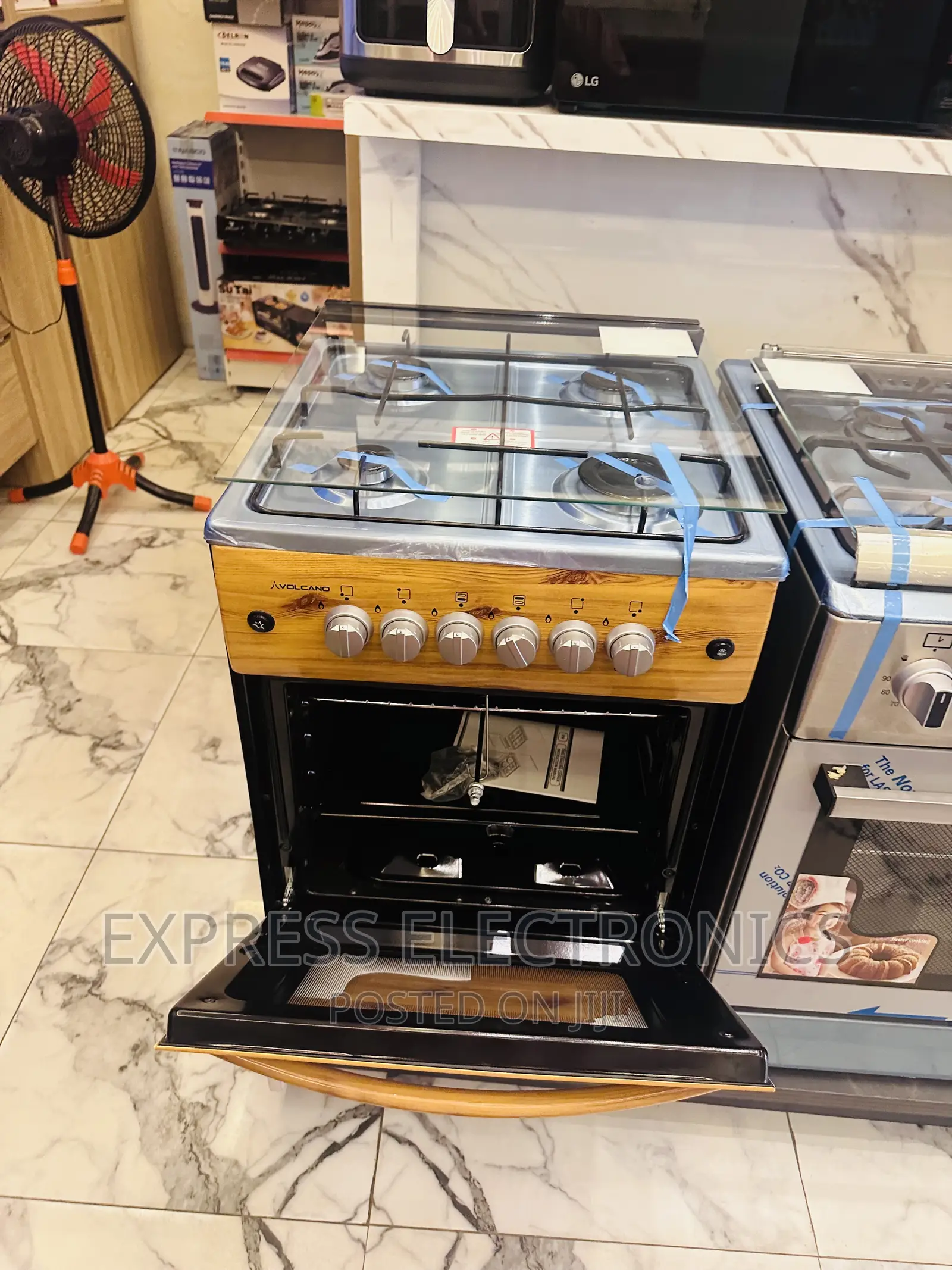 High Performance Light Wooden Gas Cooker 4burner