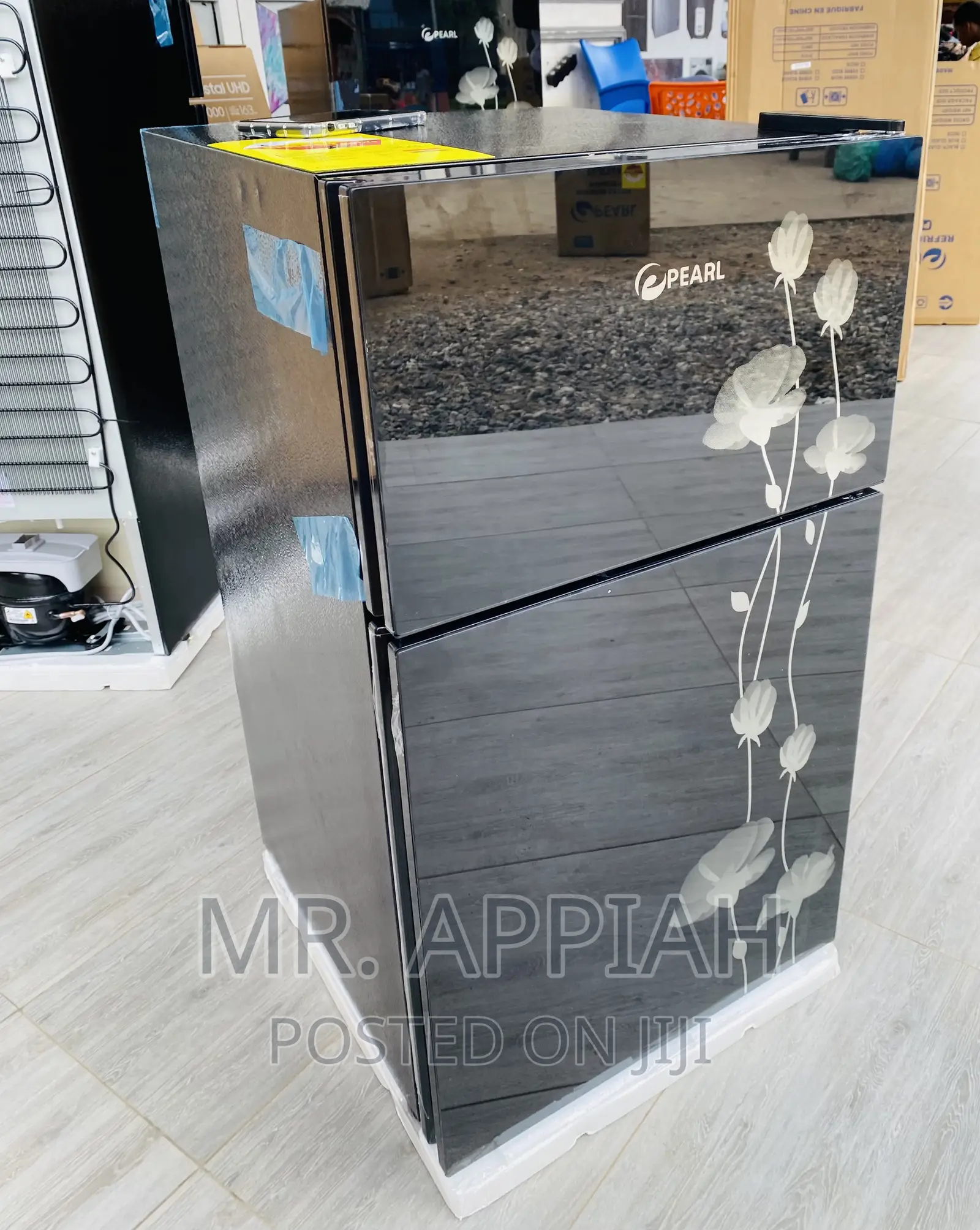 Get Authentic Pearl 10T Double Door Electric Fridge(Black)😍