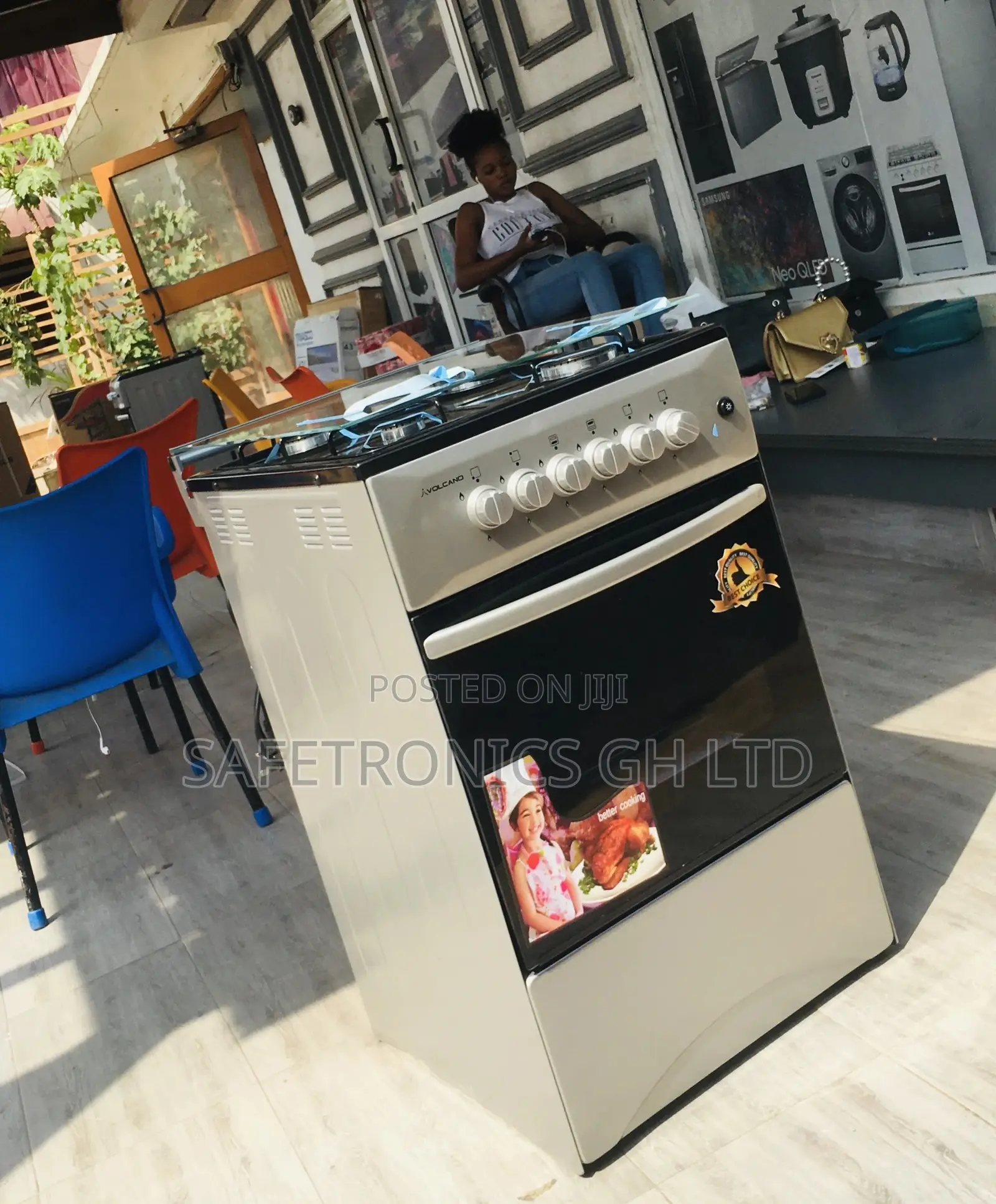 Volcano 50x50 Oven With Grill 2 Gas Burner 2 Electric Gray