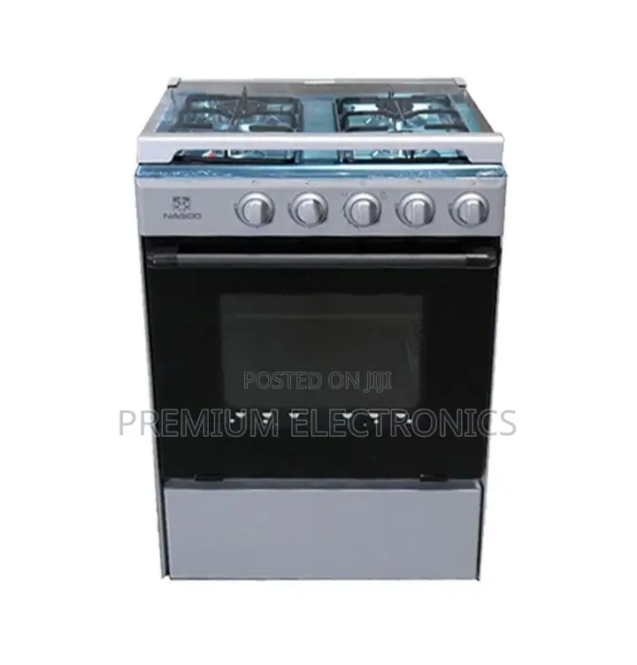 Nasco 4 Burner 60x60cm Gas Cooker Silver Nasgc-Sniper60s