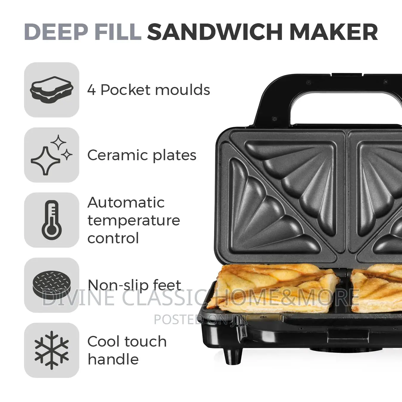 Tower Deep Filled Sandwich Toaster