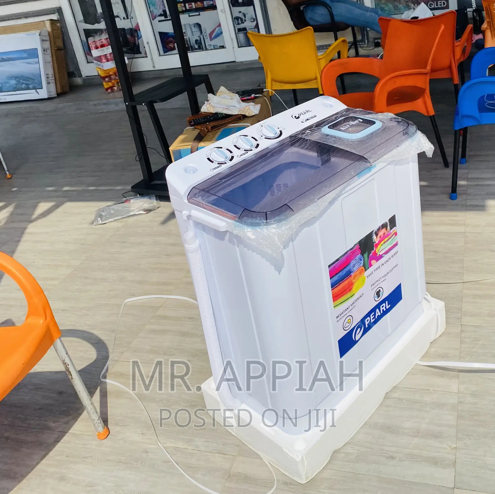 Well Designed Pearl 7kg Twin Tap Electric Washing Machine.