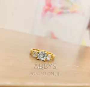 Non Fading Stainless Gold Engagement/Promise Ring
