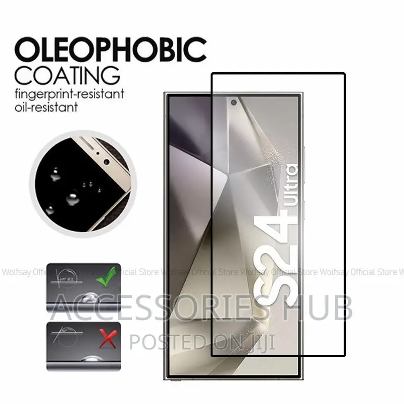Full Glue Tempered Glass Screen for S24, S24+ and S24 Ultra
