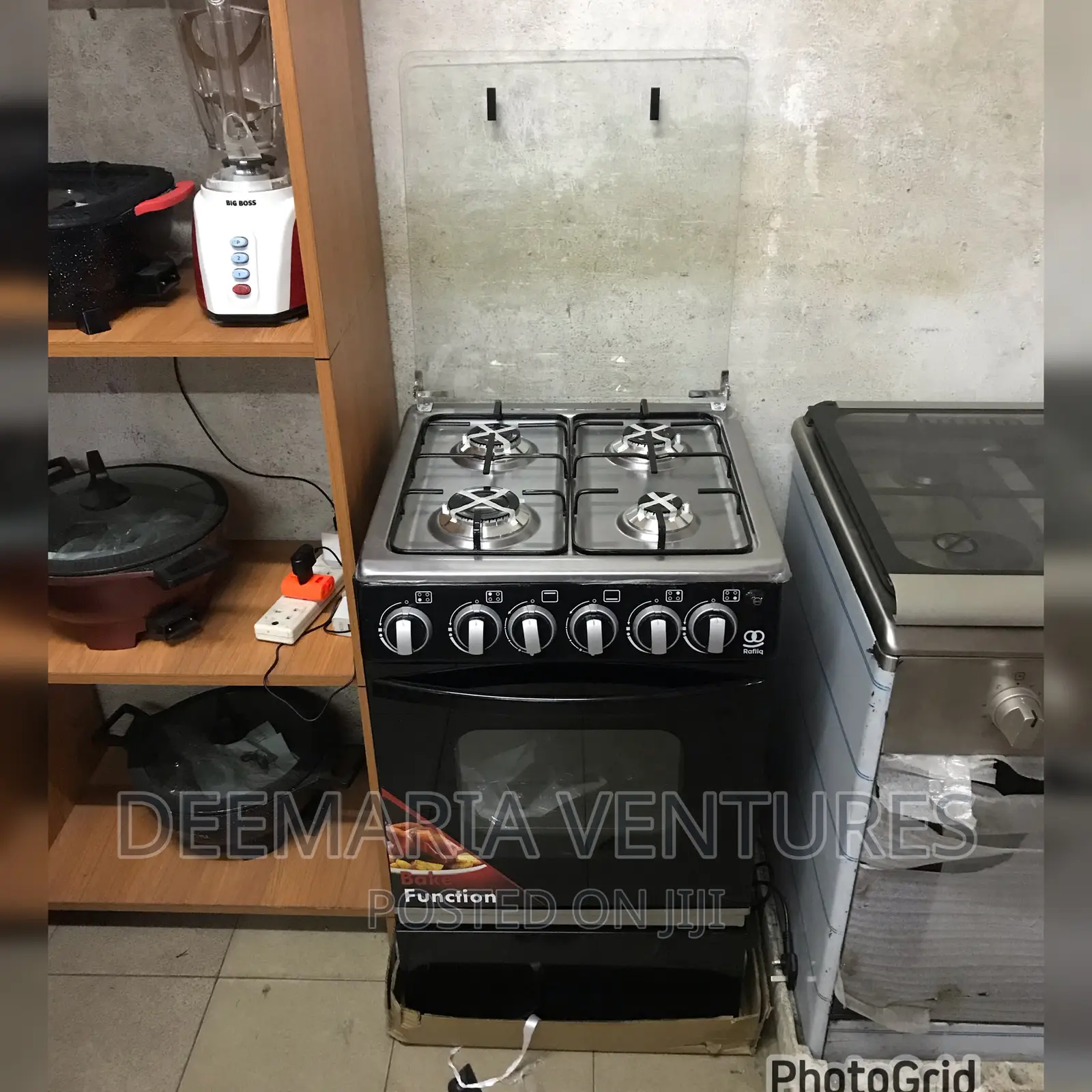 Rafiiq 4 Burner Auto Ignition Gas Stove With Oven Grill
