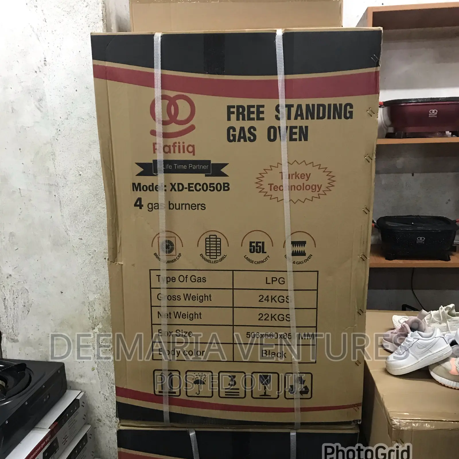 Rafiiq 4 Burner Auto Ignition Gas Stove With Oven Grill