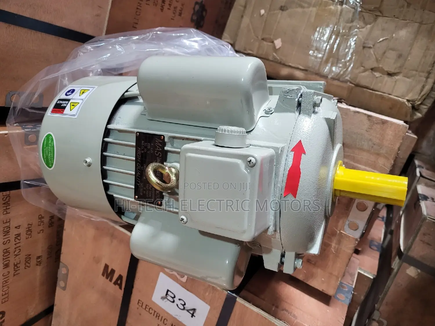 High Quality 5.5hp/4kw Single Phase Electric Motor