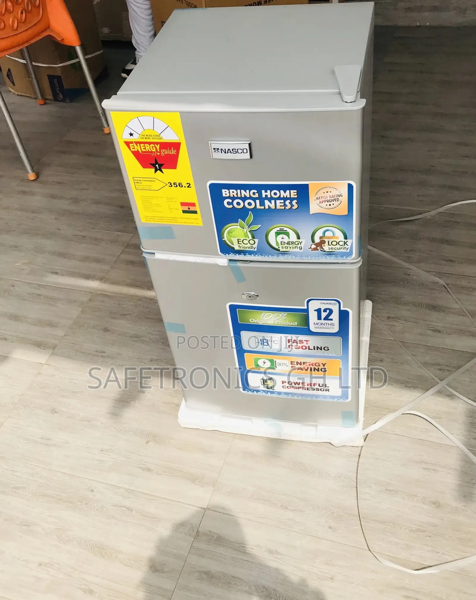 Gray Doubledoor Nasf2-120 Nasco Topfreezer Nasco Fridge